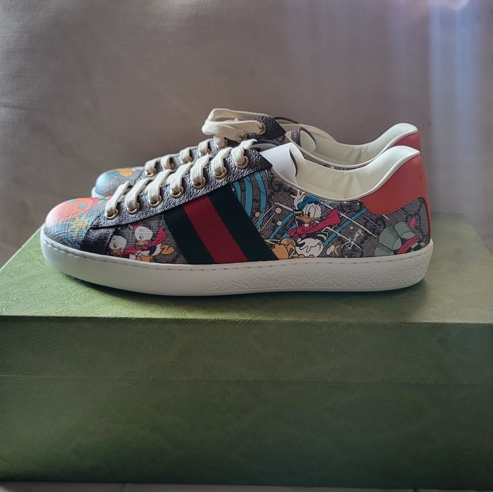 Guccix Disney Donald Duck Ace sneakers